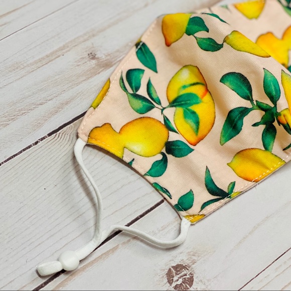 🔥3/$20🔥Lemon Adjustable Fashion Face Mask - Picture 4 of 5